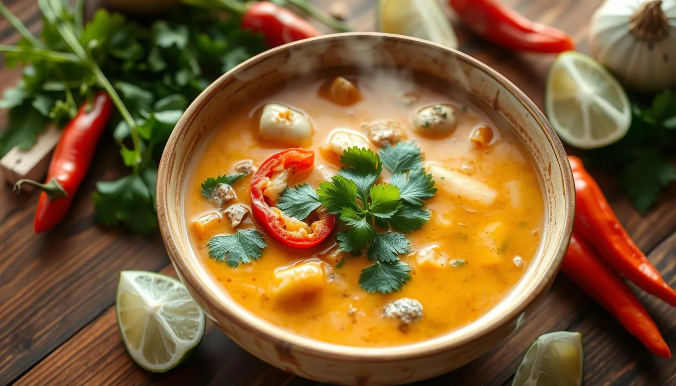 Unlock Authentic Thai Coconut Soup: Creamy, Tangy Tom Kha Gai